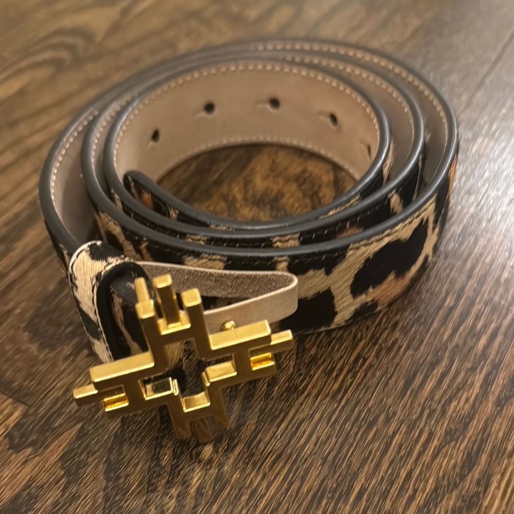 India Hicks Gold Belt with Geometric Buckle